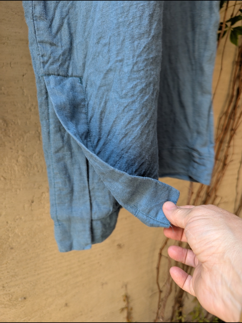 Plus Size Athleta Linen Wide Leg Pants | Size 24 | Turquoise | Drawstring - Picture 11 of 12